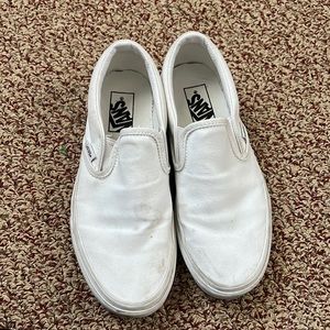 white slip on vans
